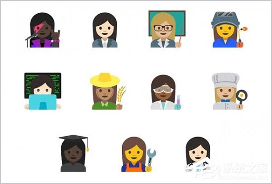 谷歌为emoji设计新表情 展现职业女性风采