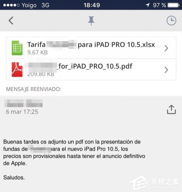 猪队友！西班牙分销商曝光10.5英寸iPad Pro
