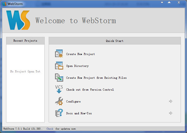  WebStorm(JavaScript) V7.0.1 ƽ