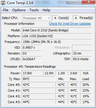Core Temp(CPU¶ȴ) V1.14 ɫ