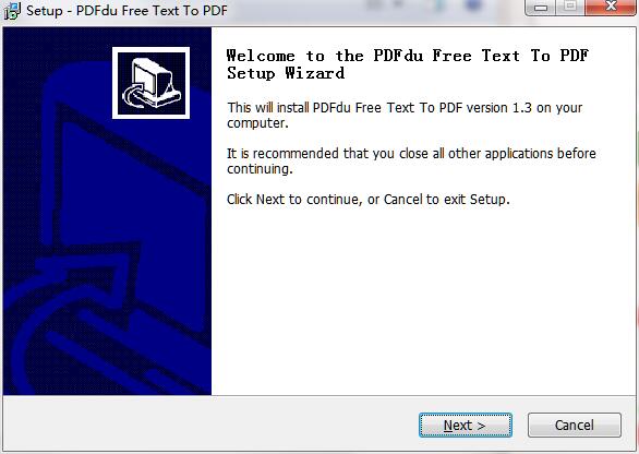 PDFdu Free Text to PDF
