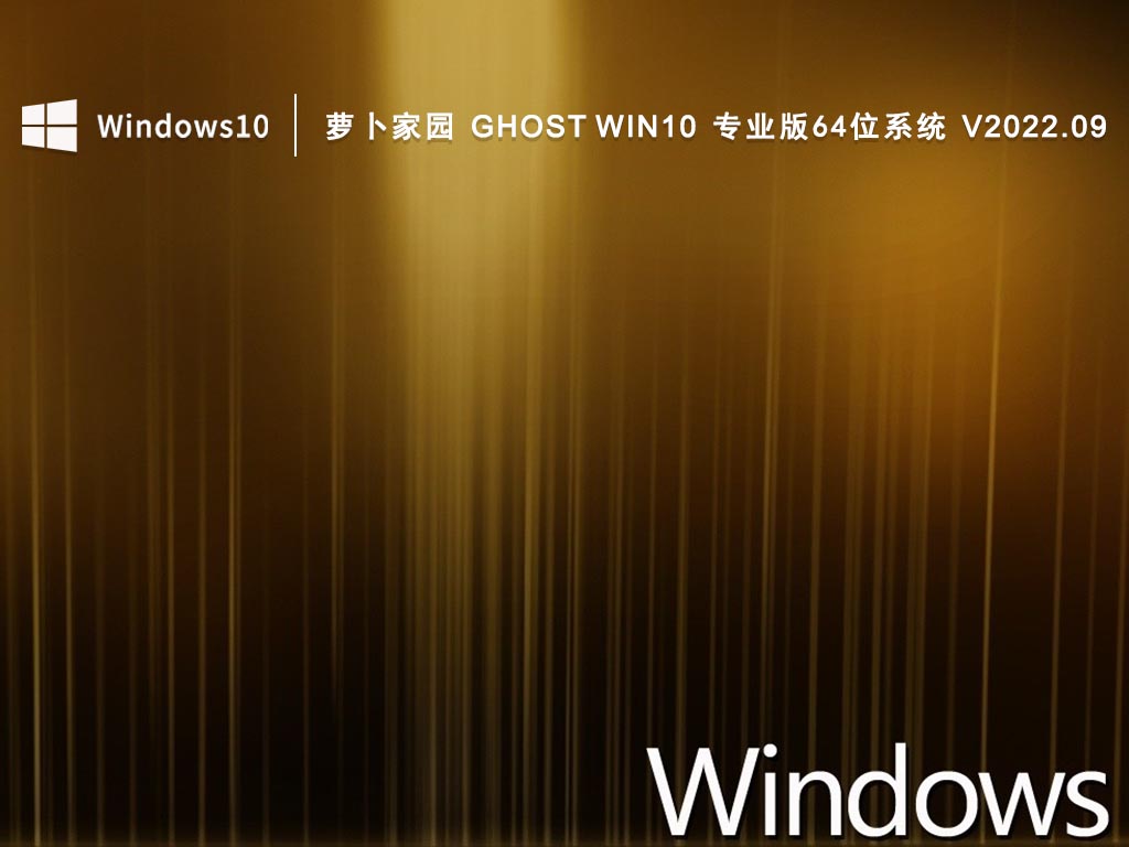 萝卜家园 Ghost Win10 专业版64位系统 V2022.09