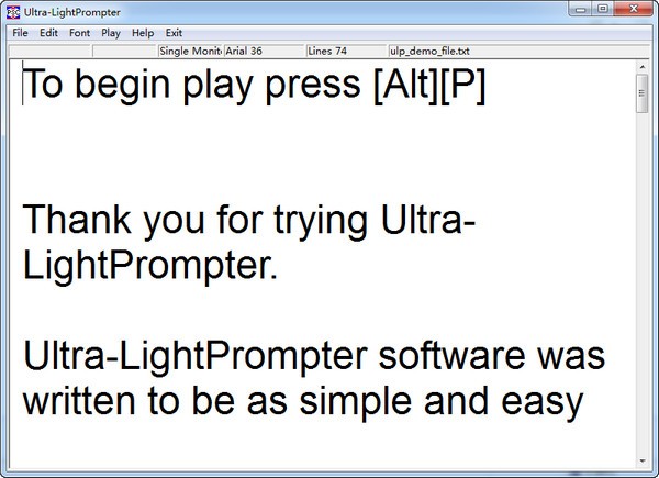 Ultra-LightPrompter