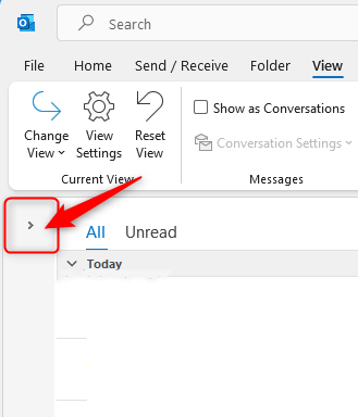 Outlook文件夹窗格不显示如何修复